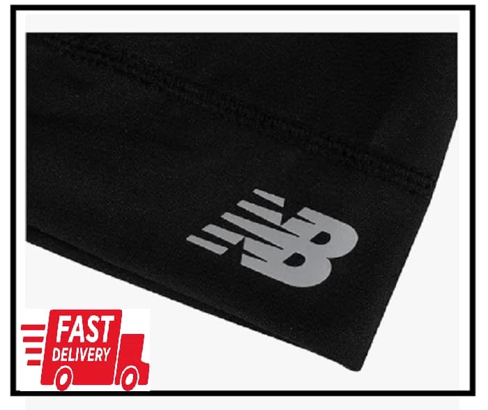 New Balance Lightweight Running/Athletic Skullcap Hat Beanie Cap Black - Image 1