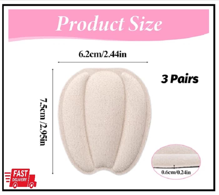 3 Pairs Tongue Pads for Shoes, Non Slip Tongue Cushion Make Shoes - Image 1