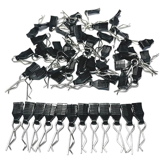 60PCS 1mm RC Body Clips with Pull Tabs for All 1/12 1/14 1/16 1/18 Scale Hyper go,Redcat Traxxas HPI Himoto HSP Exceed RC Car Body Clips,for SCX24 TRX4M H165 RC Car Truck Buggy Parts - Image 1